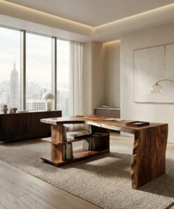 Alternative view of Modern L Shaped Desk With Bookshelf For Home Office