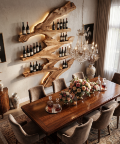 Alternative view of Handcrafted Wine Stand For Kitchen Wine Bottle Rack