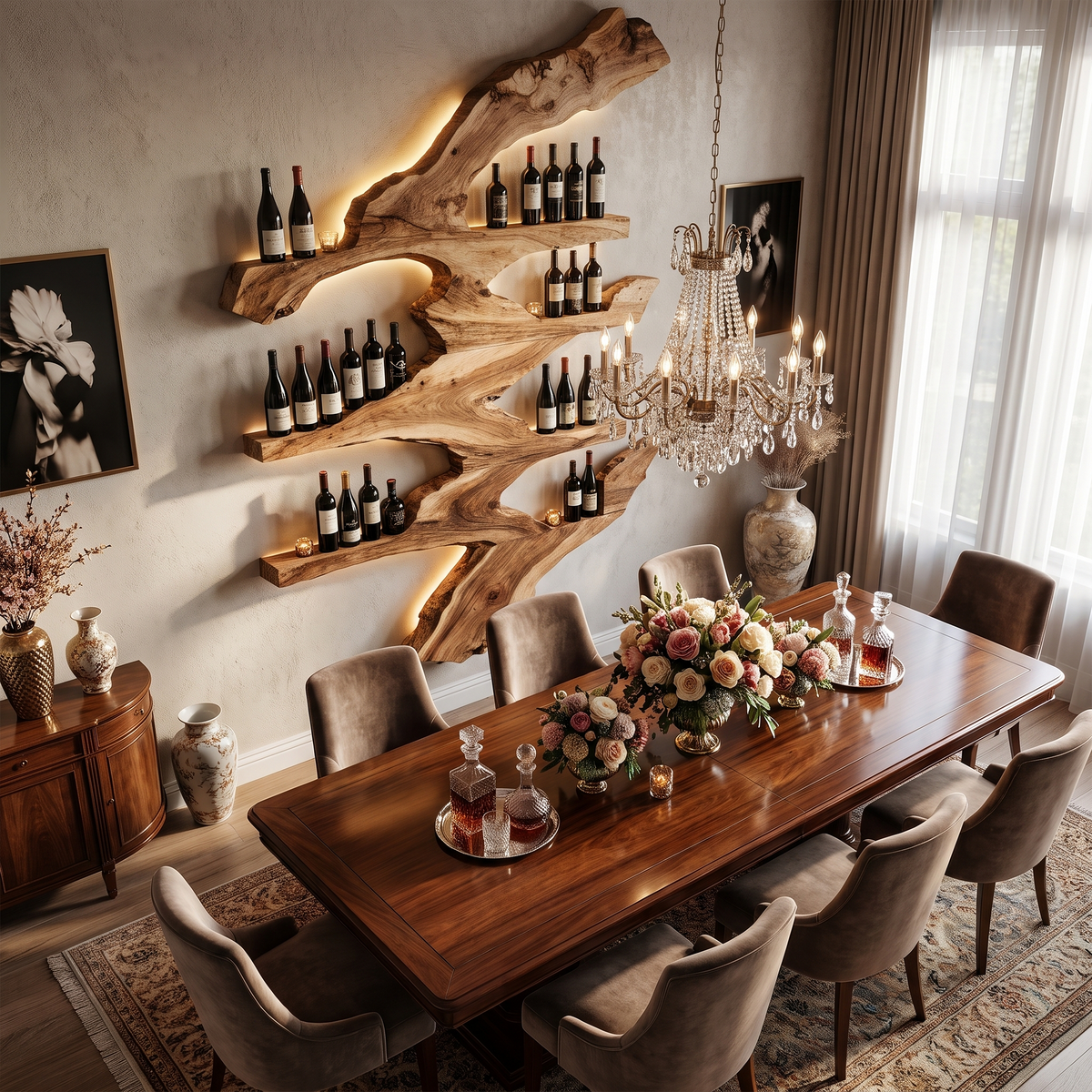 Handcrafted Wine Stand For Kitchen Wine Bottle Rack - Image 2