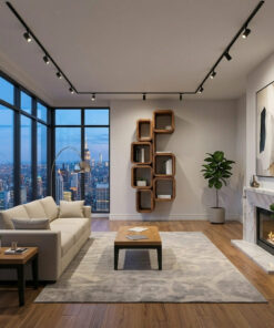 Alternative view of Modern Wall Mounted Bookshelf With Square Design For Living Room