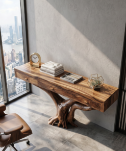 Alternative view of Handcrafted Solid Wood Dressing Table For Living Room Unique Style
