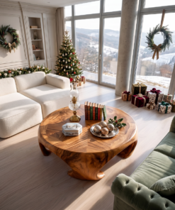 Alternative view of Farmhouse Wooden Coffee Table For Living Room Holiday Decoration