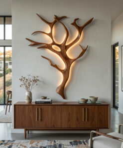 Alternative view of Handcrafted Branch Wall Lamp For Wall Decor