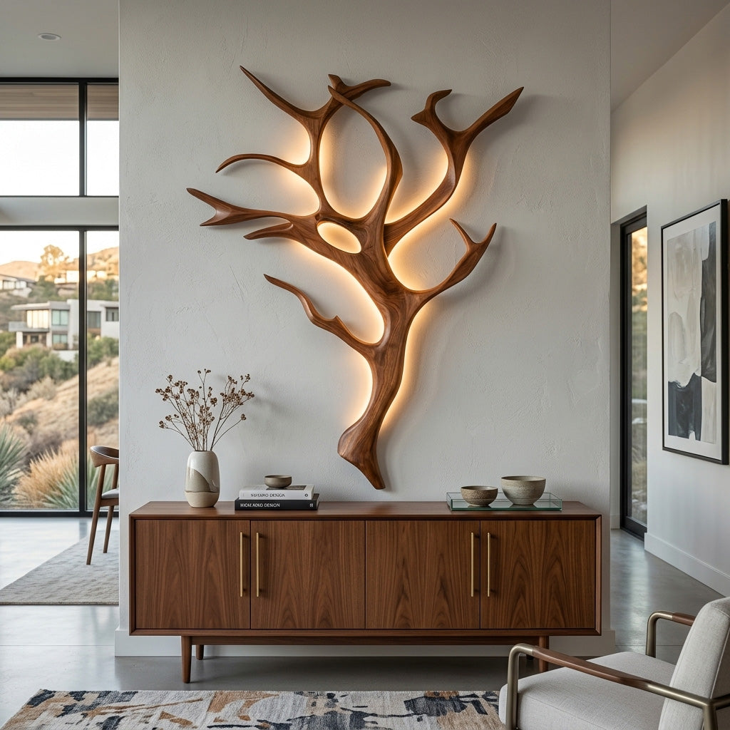 Handcrafted Branch Wall Lamp For Wall Decor - Image 2