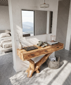Alternative view of Handcrafted Live Edge Entryway Table For Living Room Modern Farmhouse