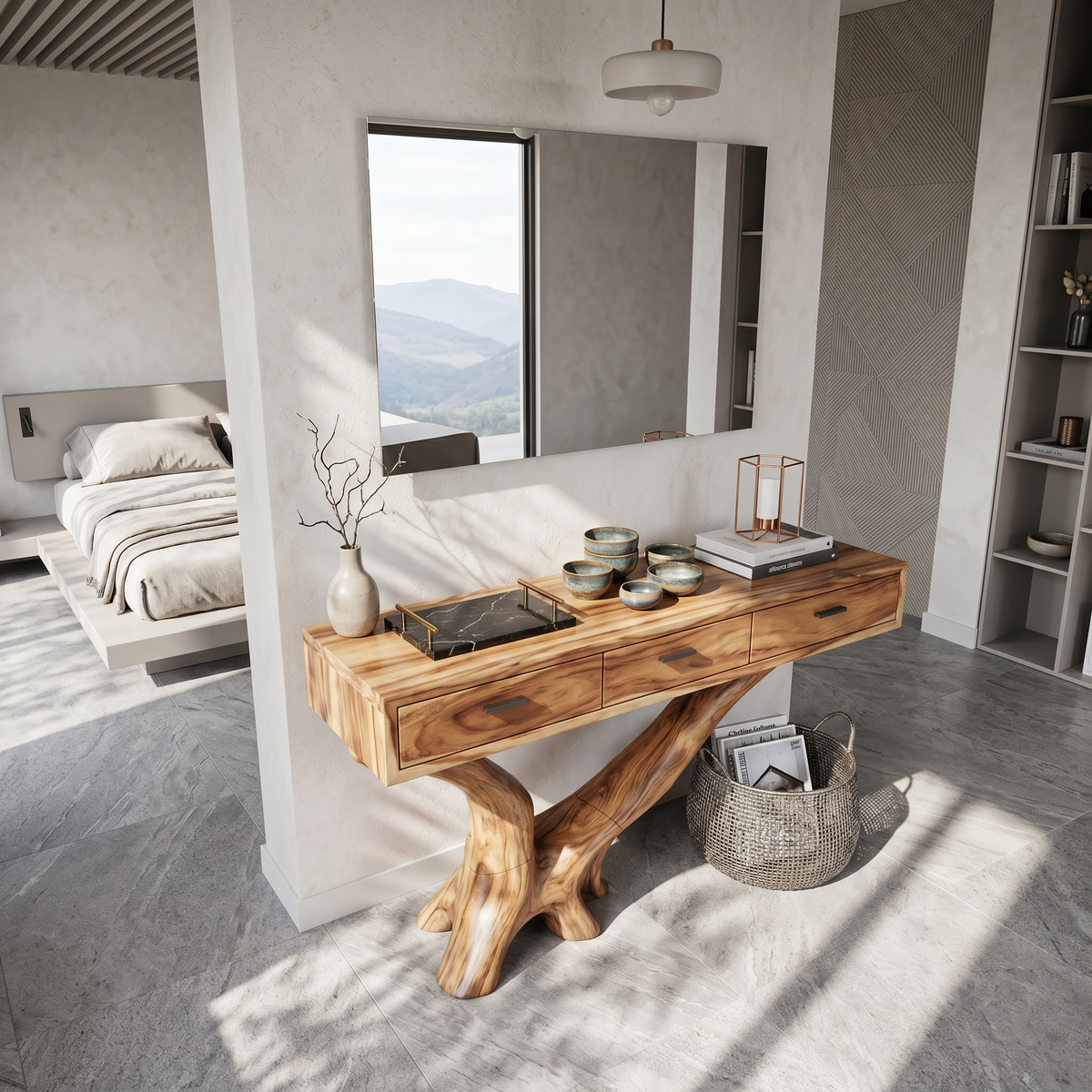Handcrafted Live Edge Entryway Table For Living Room Modern Farmhouse - Image 2