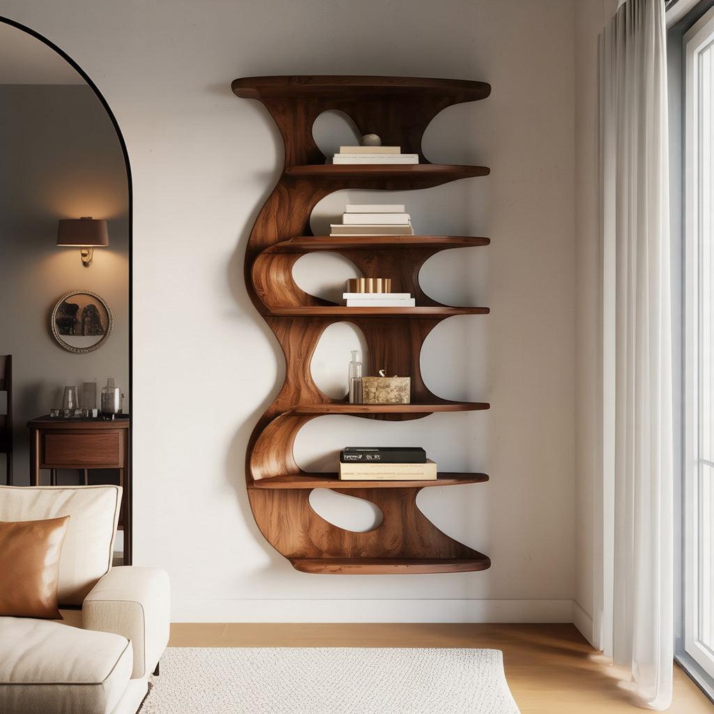 Modern Wall Mounted Bookshelf For Living Room - Image 2