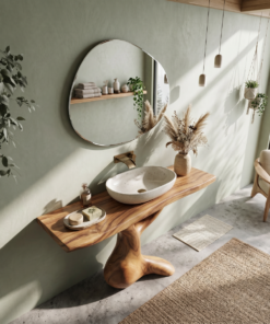 Alternative view of Handcrafted Solid Vanity For Timeless Bathroom Use