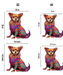 Alternative view of Chihuahua Dog Wooden Jigsaw Puzzle – Unique Shaped Pieces for Adults