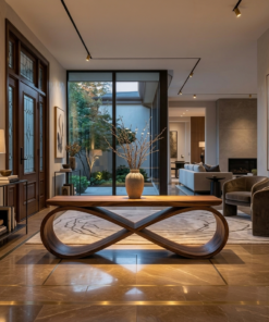 Alternative view of Infinity Loop Sculptural Bench For Entryway Or Living Room