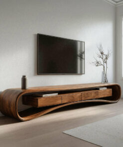 Alternative view of Modern Luxury Curved Media Console For Living Room