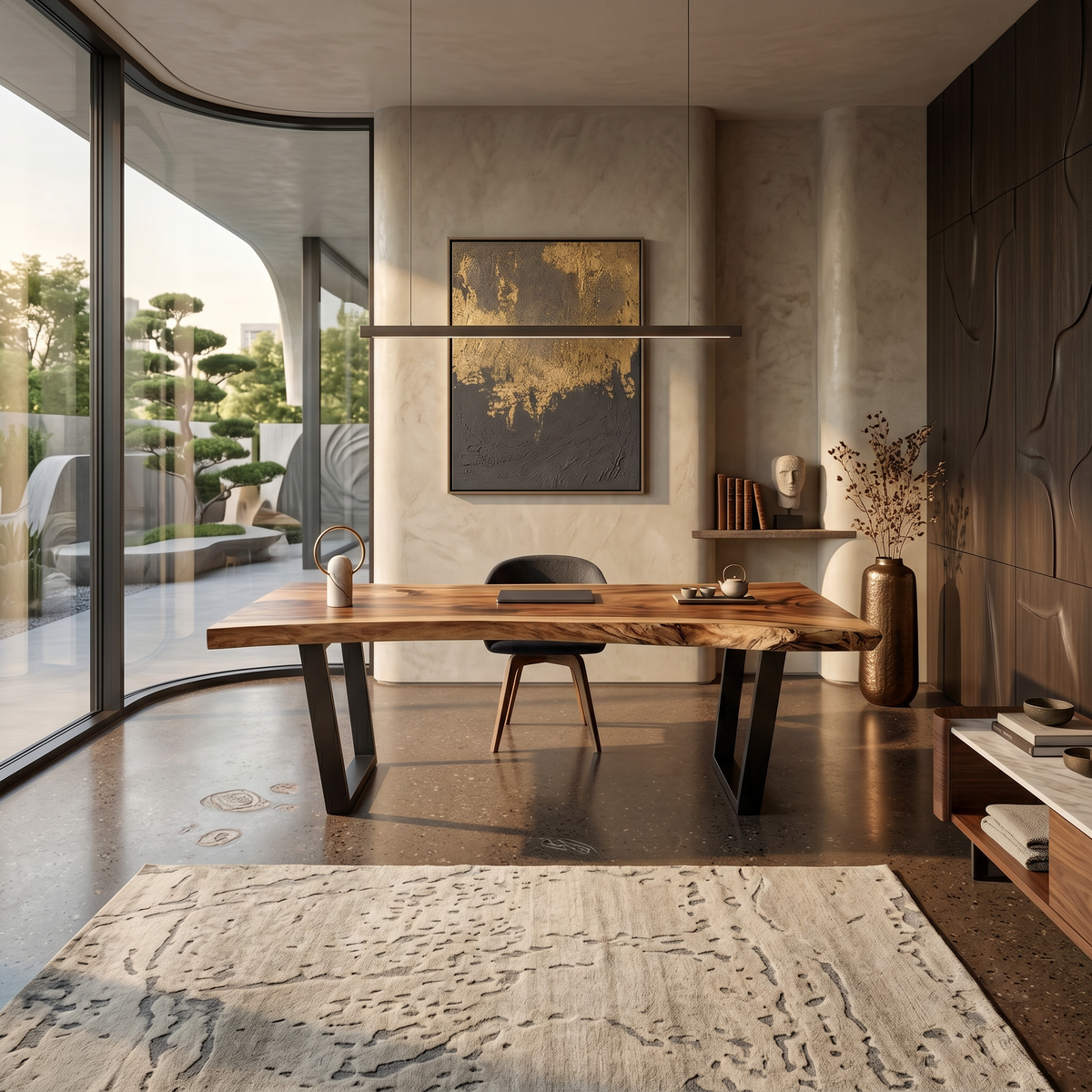 Modern Solid Wood Desk For Bedroom Furniture - Image 3