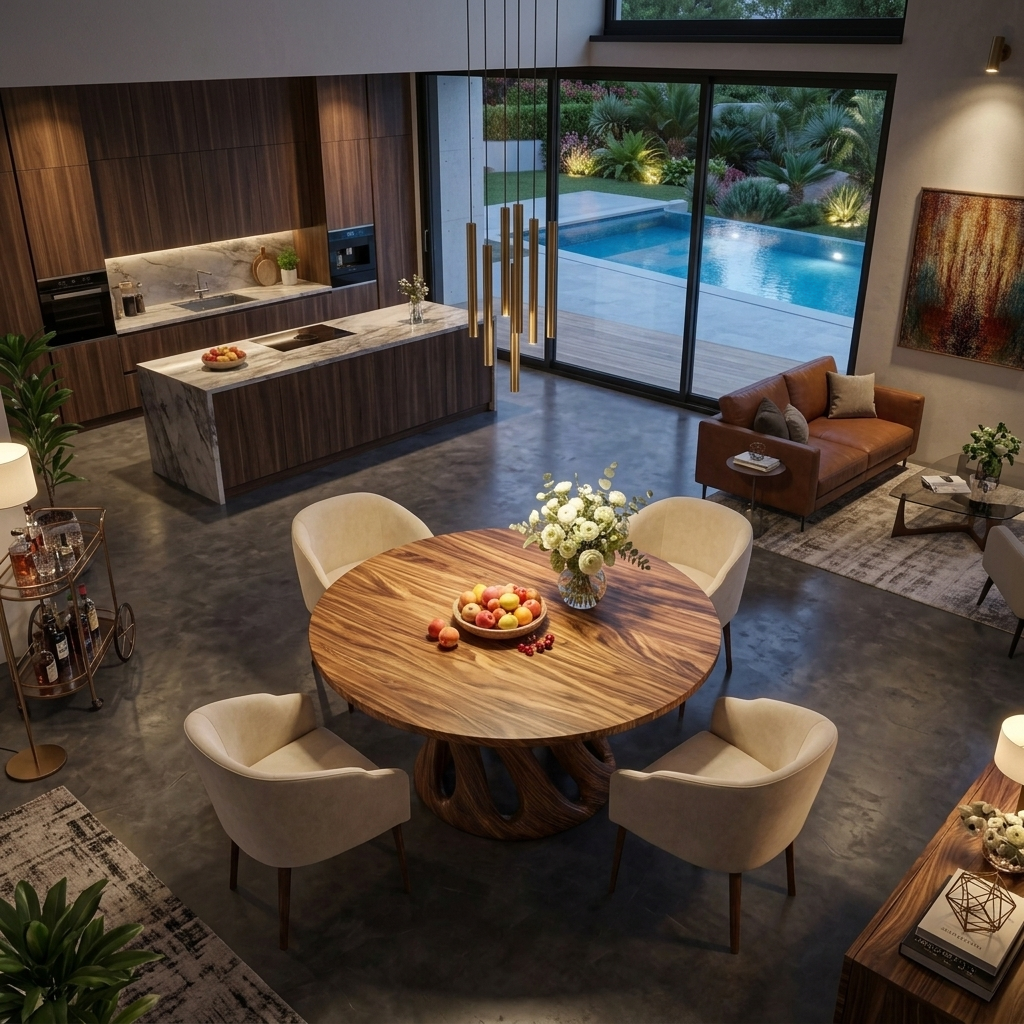 Sculptural Round Dining Table For Contemporary Interior - Image 3