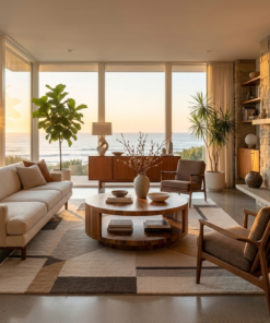 Alternative view of Modern Round Coffee Table With Shelf For Living Room And Lounge