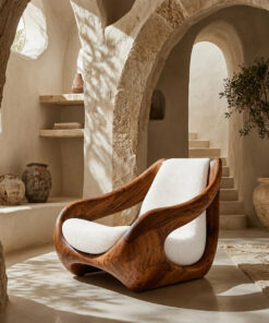 Alternative view of Sculptural Natural Wood Chair For Artistic Living Space