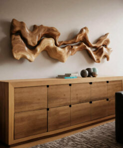 Alternative view of Organic Carved Wall Art Sculpture For Living Room
