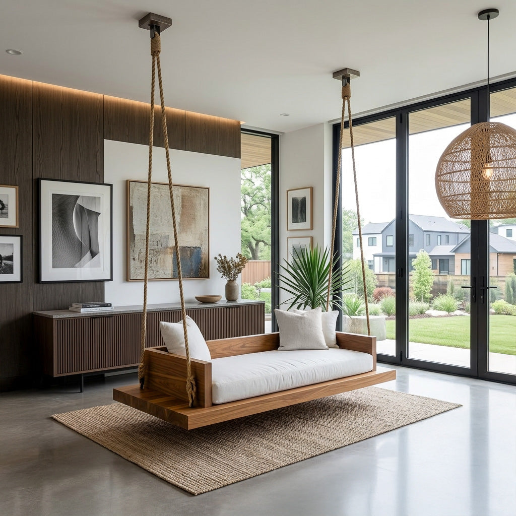 Modern Hanging Ceiling Swing For Living Room Or Studio - Image 3