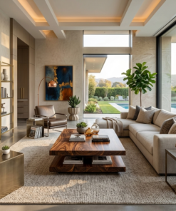 Alternative view of Elegant Wooden Coffee Table Two Layers For Living Room