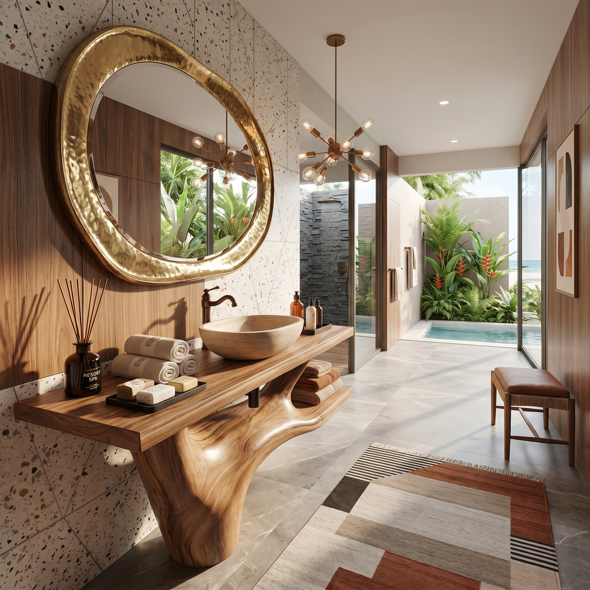 Handcrafted Solid Wood Vanity For Natural Interiors - Image 3