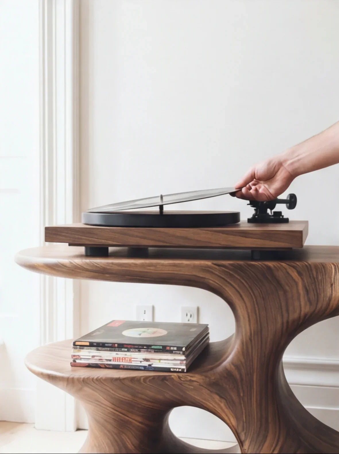 Solid Wood Turntable Stand - Image 3