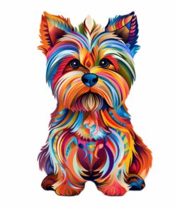 Yorkshire Terrier Dog (Yorkie) Wooden Jigsaw Puzzle – Unique Shaped Pieces for Adults