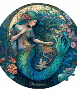 Mermaid Wooden Jigsaw Puzzle – Unique Shaped Pieces for Adults