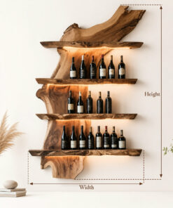 Alternative view of Handcrafted Live Edge Bar Shelf