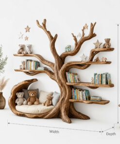Alternative view of Handcrafted Solid Wood Nursery Decor & Kids' Library