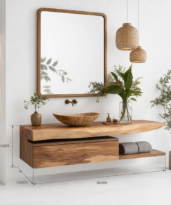 Alternative view of Live Edge Floating Vanity