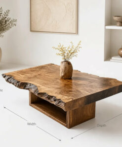 Alternative view of Natural Edge Irregular Solid Wood Coffee Table