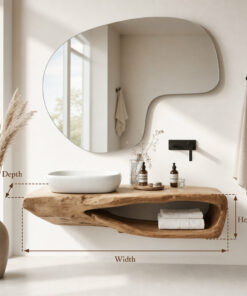 Alternative view of Rustic Floating Bathroom Vanity