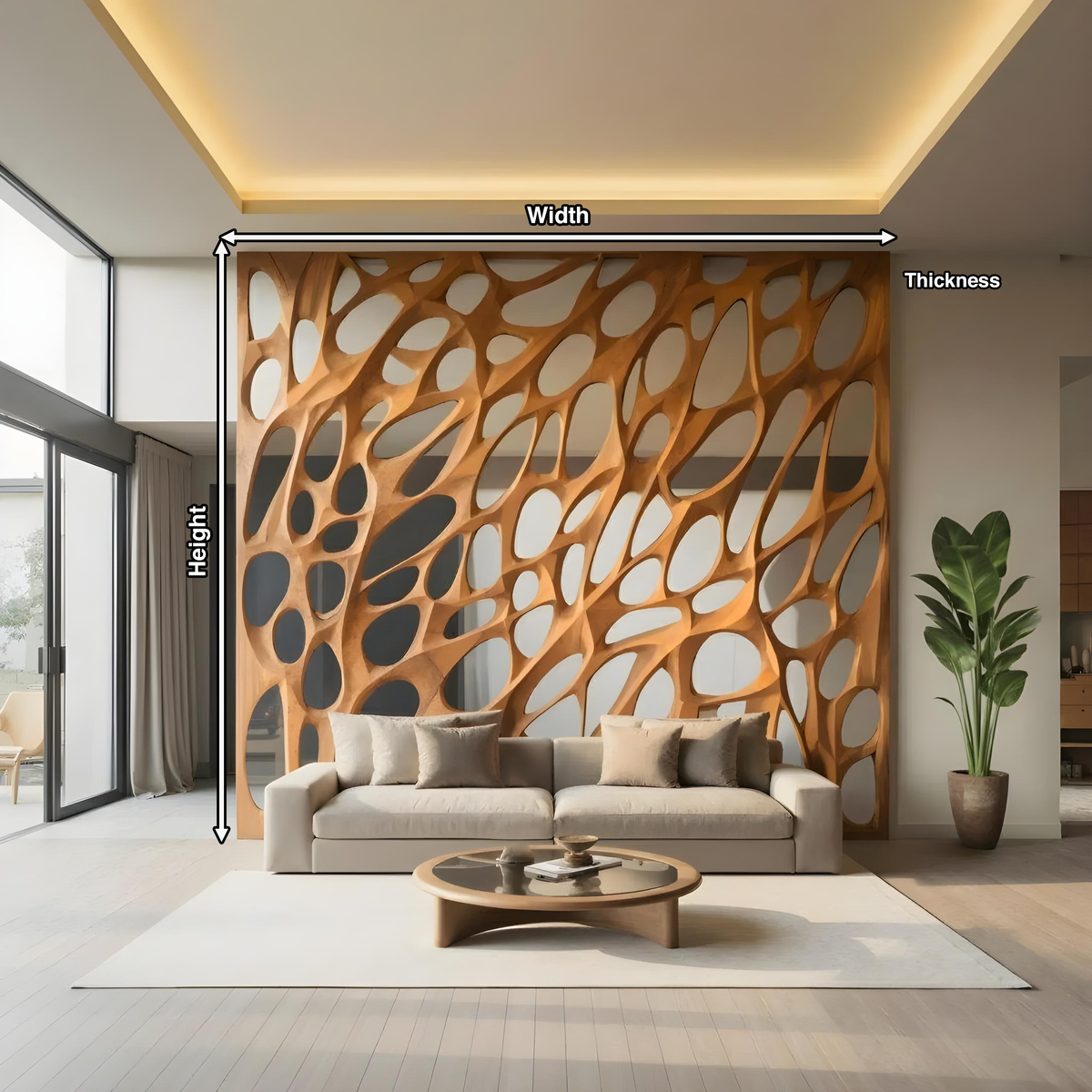 Modern Organic Room Divider For Open Space Decor - Image 8