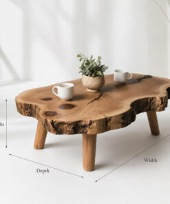 Alternative view of Sculptural Solid Wood Coffee Table