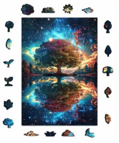 Alternative view of Galaxy Tree Of Life Wooden Jigsaw Puzzle – Unique Shaped Pieces for Adults
