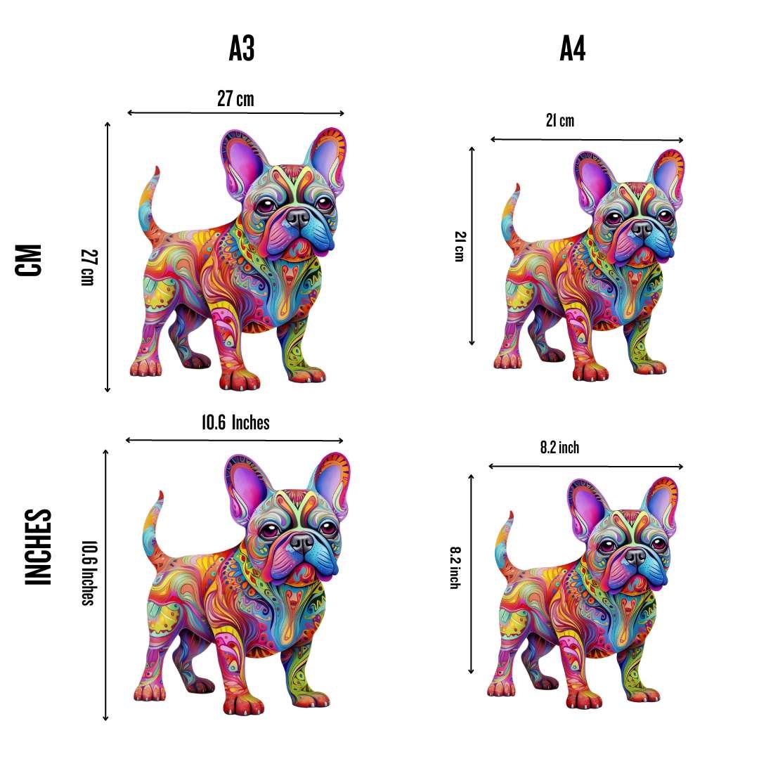 French Bulldog (Frenchie) Wooden Jigsaw Puzzle – Unique Shaped Pieces for Adults - Image 2