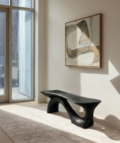 Alternative view of Modern Sculptural Bench With Organic Design For Living Room