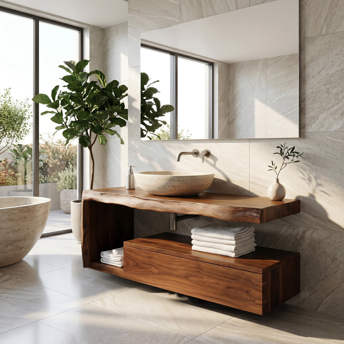 Modern Floating Bathroom Vanity For Spa - Image 6