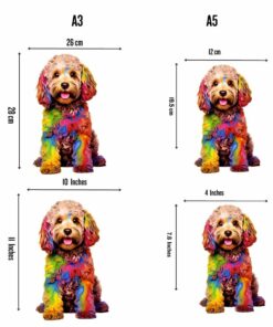 Alternative view of Cockapoo Dog Wooden Jigsaw Puzzle – Unique Shaped Pieces for Adults