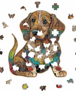 Alternative view of Dachshund (Sausage Dog) Wooden Jigsaw Puzzle – Unique Shaped Pieces for Adults