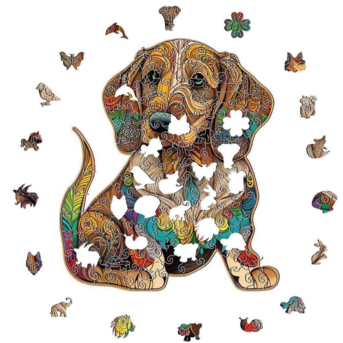 Dachshund (Sausage Dog) Wooden Jigsaw Puzzle – Unique Shaped Pieces for Adults - Image 2