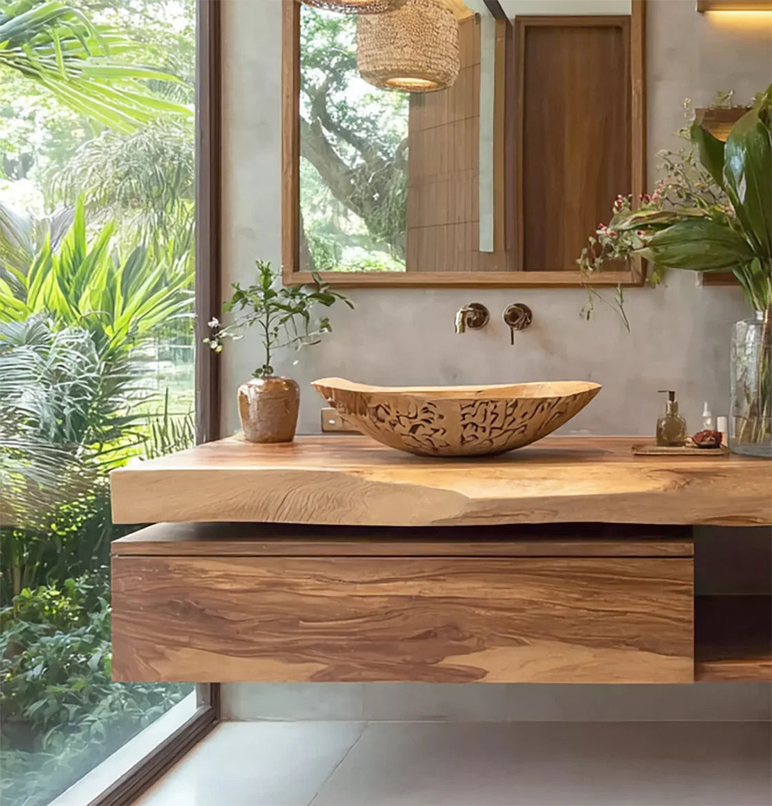 Live Edge Floating Vanity - Image 3