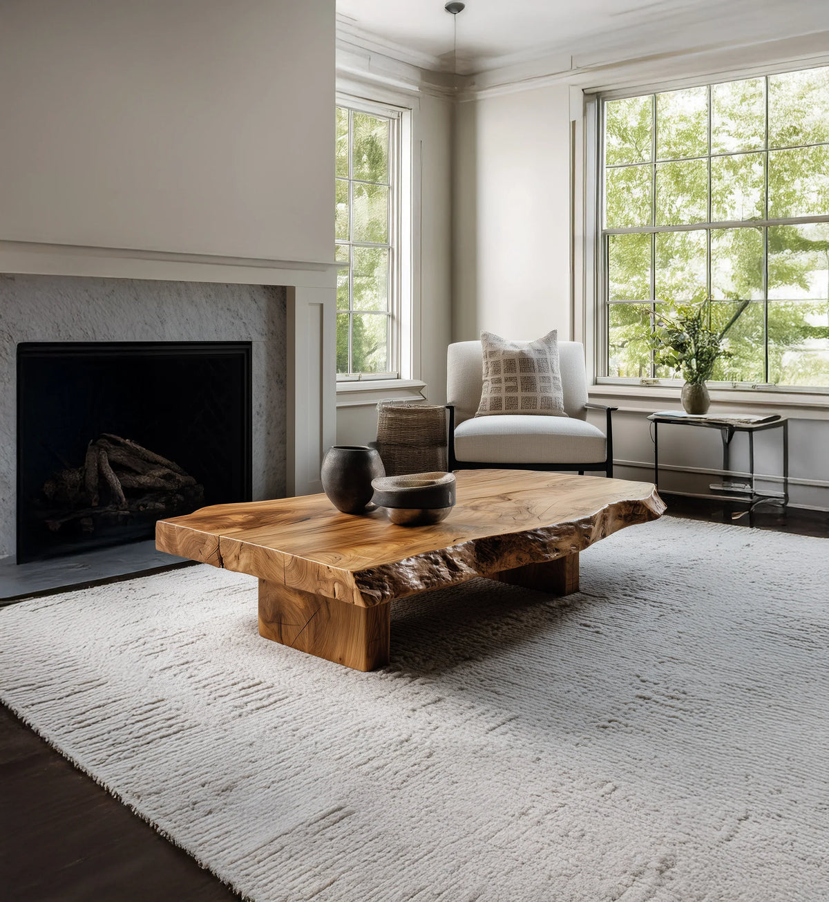 Rustic Low Coffee Table - Image 5