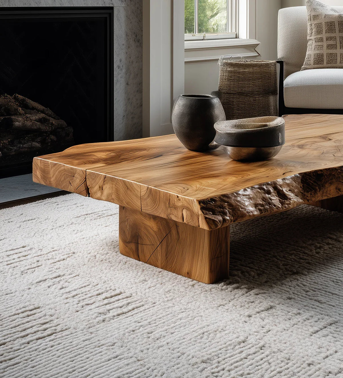 Rustic Low Coffee Table - Image 4
