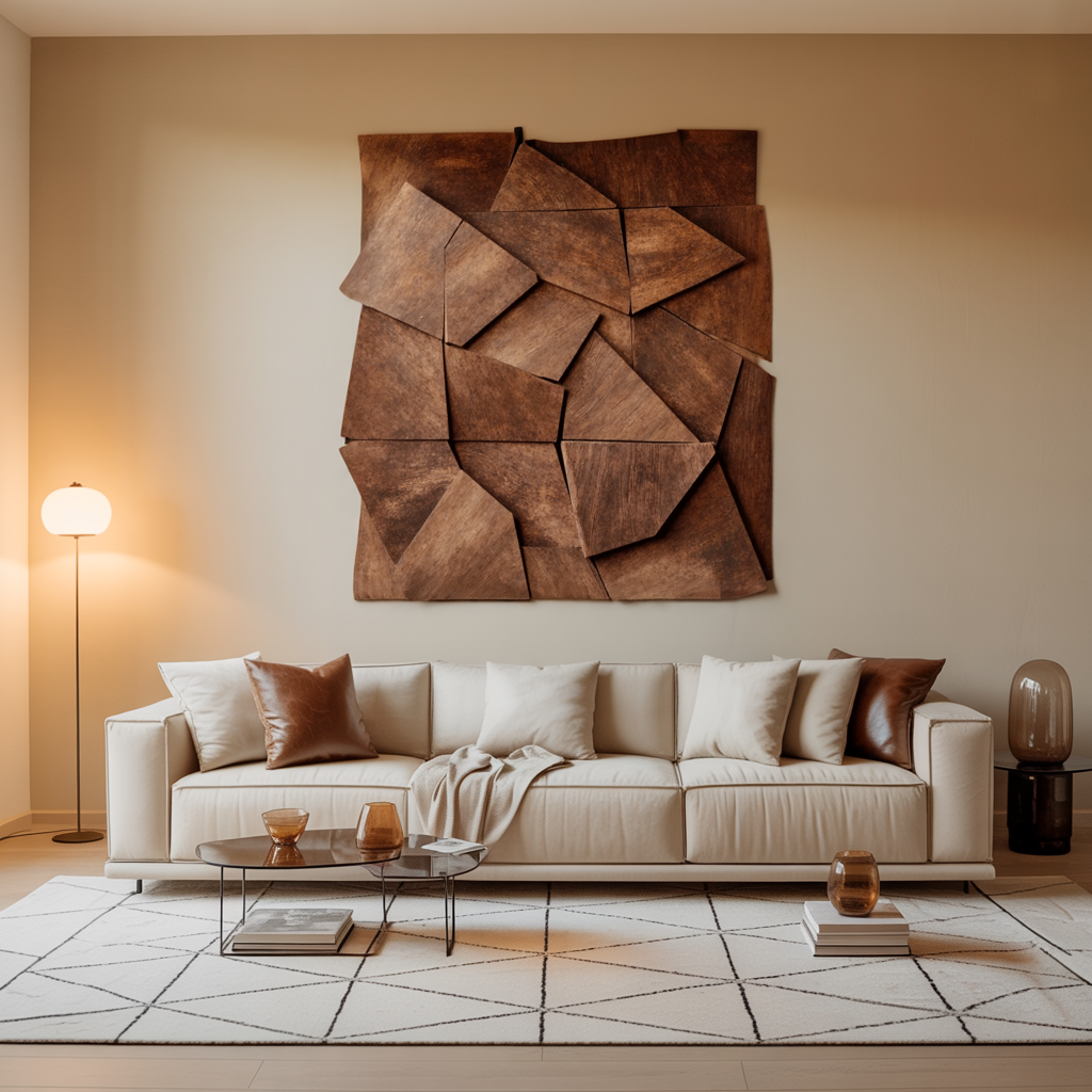 Modern Geometric Wall Art For Living Room Accent - Image 2