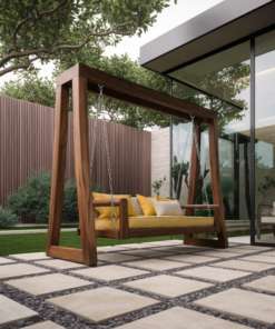 Alternative view of Contemporary Outdoor Swing Bench For Garden Patio Relaxation