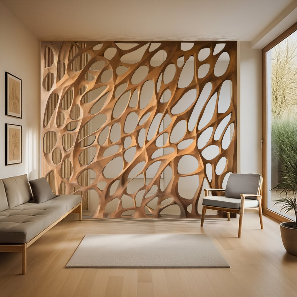 Modern Organic Room Divider For Open Space Decor - Image 3