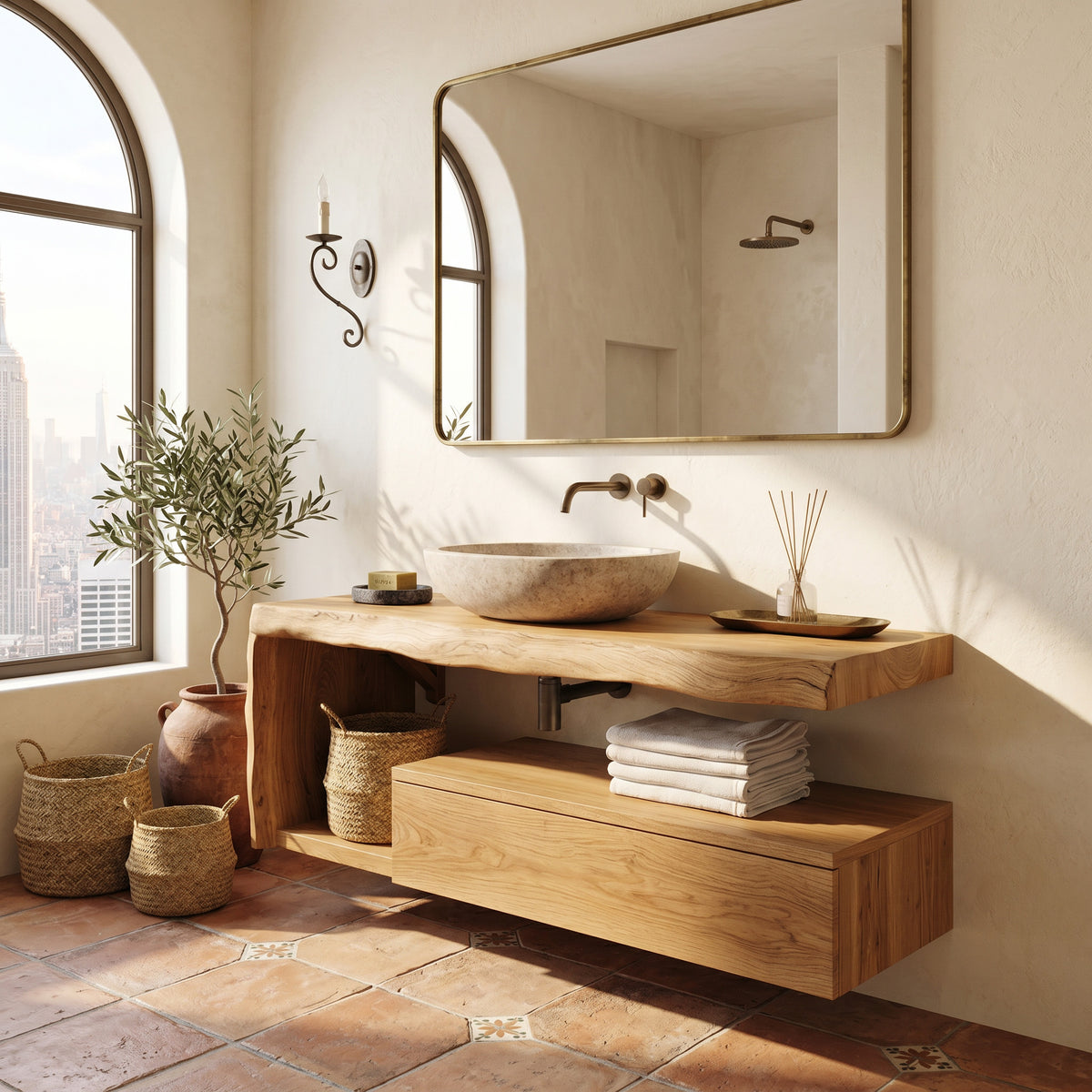 Modern Floating Bathroom Vanity For Spa - Image 5