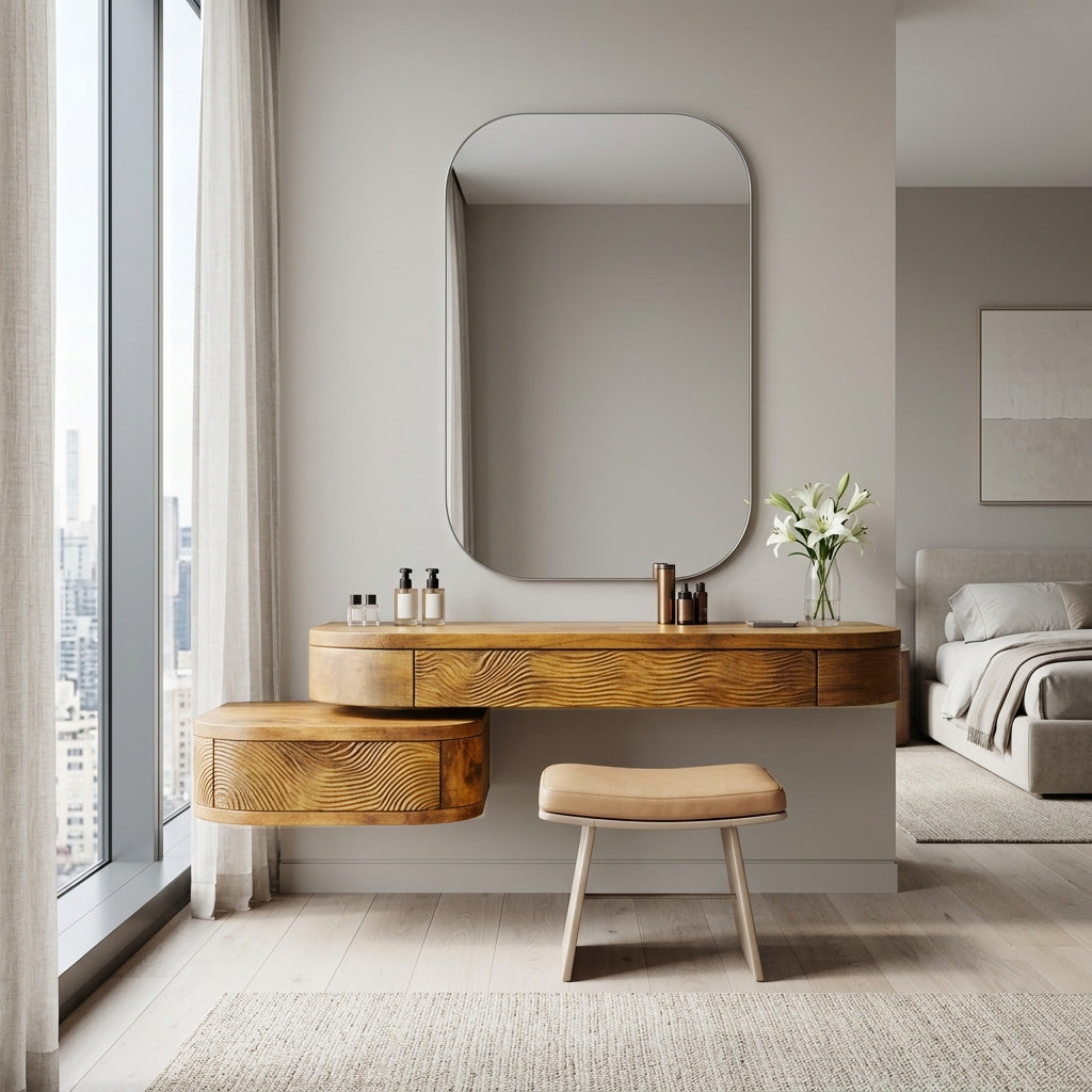 Modern Floating Vanity Table For Bedroom - Image 3