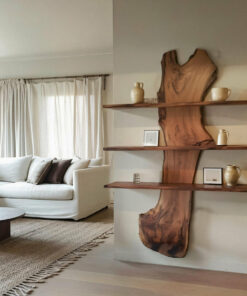 Alternative view of Rustic Live Edge Wall Shelf For Modern Living Room And Entryway