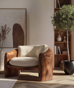 Alternative view of Modern Organic Lounge Chair Sculptural Form For Living Room